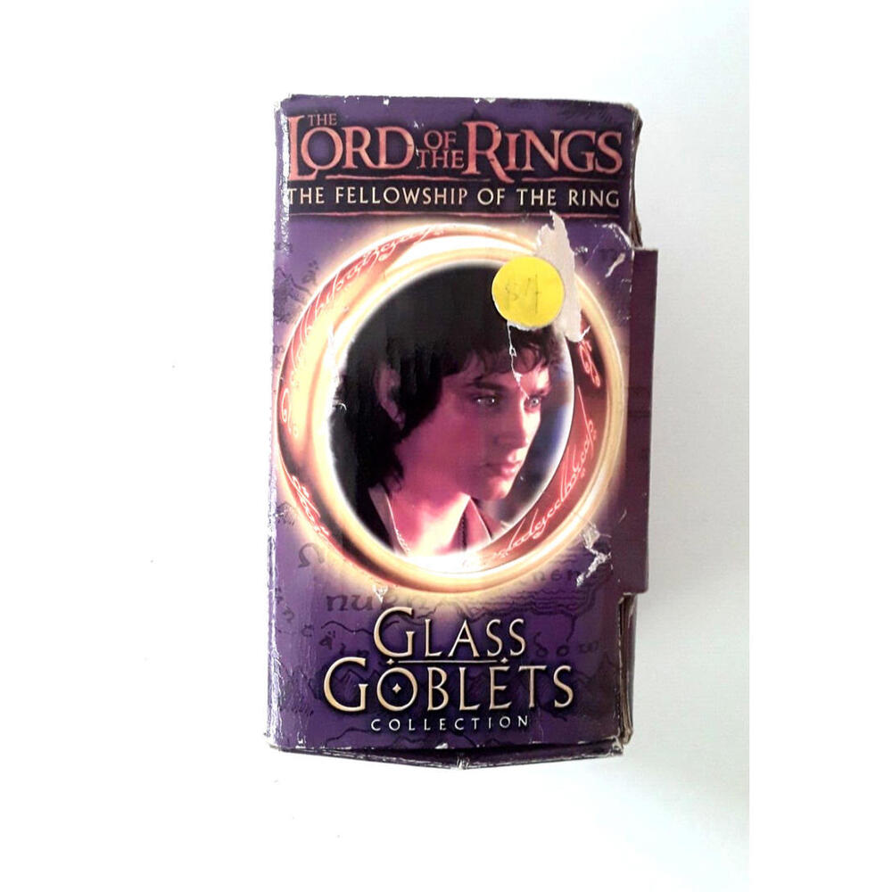 Lord of the Rings Light-Up Glass Goblet Mug Frodo Baggins Burger King 2001